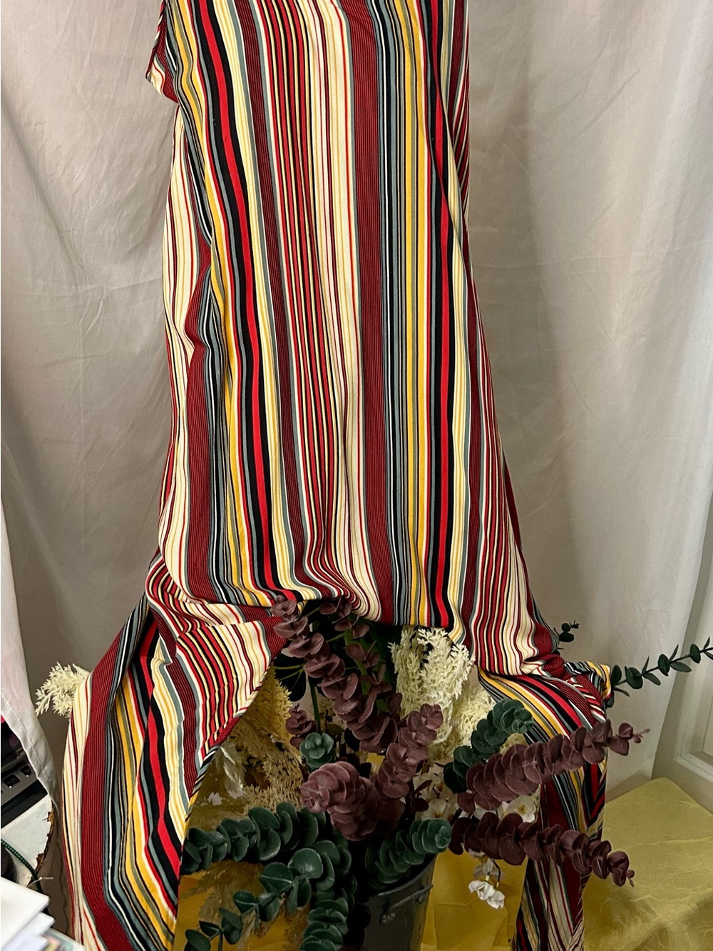 Buddha Pants Savannah Multi Stripe Harem Jumpsuit Romper Open Back